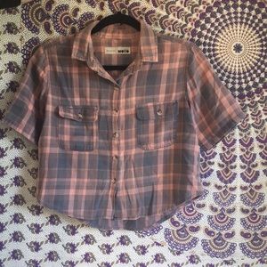 Topshop Flannel Crop